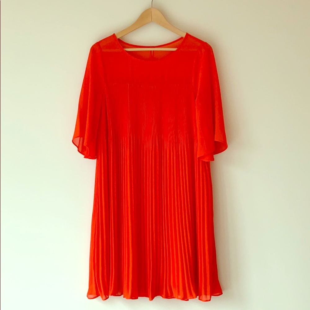 Beautiful Orange Anthropologie Maeve Party Dress
